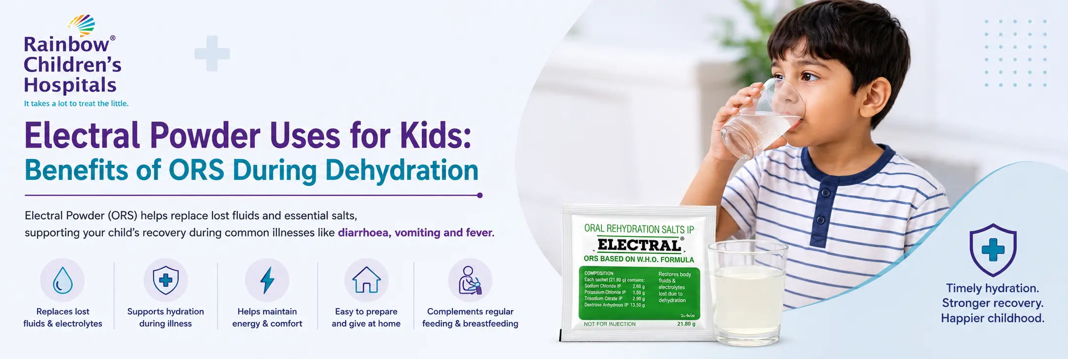 Electral Powder Uses for Kids: Benefits of ORS During Dehydration