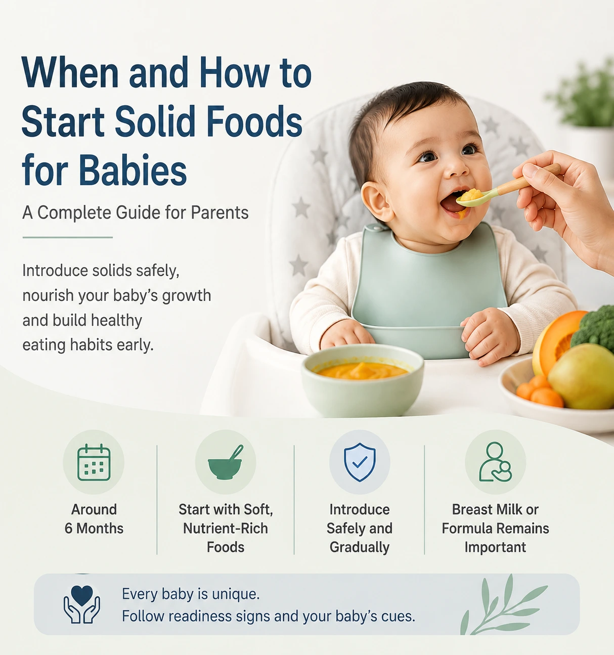 When Can Babies Start Solid Foods? Signs of Readiness, First Foods and Feeding Tips