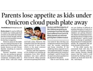 Parents Lose Appetite as Kids under Omicron Cloud Push Plate Away!