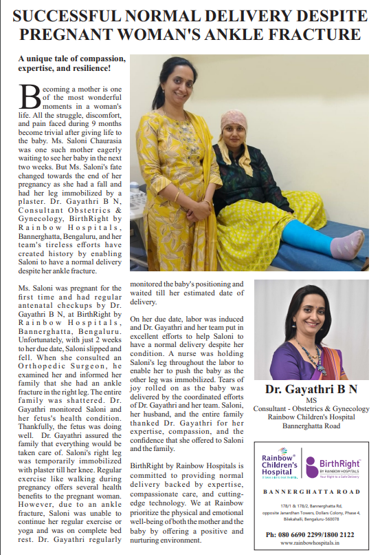 SUCCESSFUL NORMAL DELIVERY DESPITE PREGNANT WOMAN'S ANKLE FRACTURE