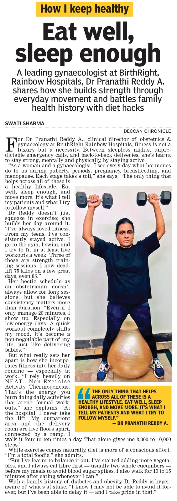 How to Keep Healthy - Dr. Pranathi Reddy