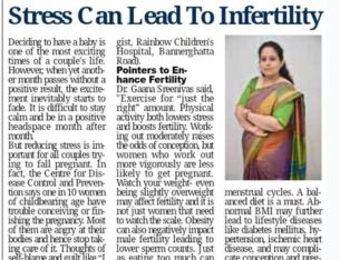 Stress Can Lead to Infertility - Pointers to Enhance Infertility