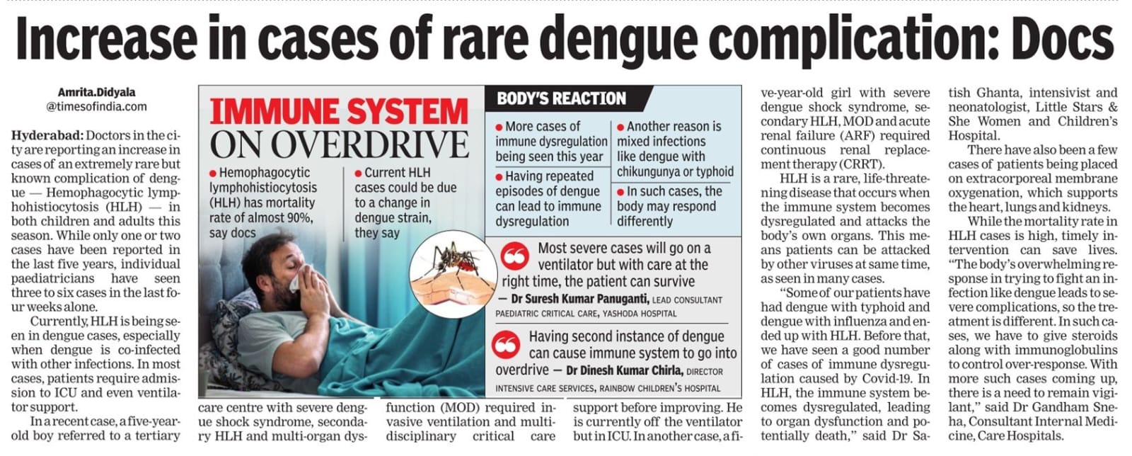 Increase in Cases of rare dengue complication