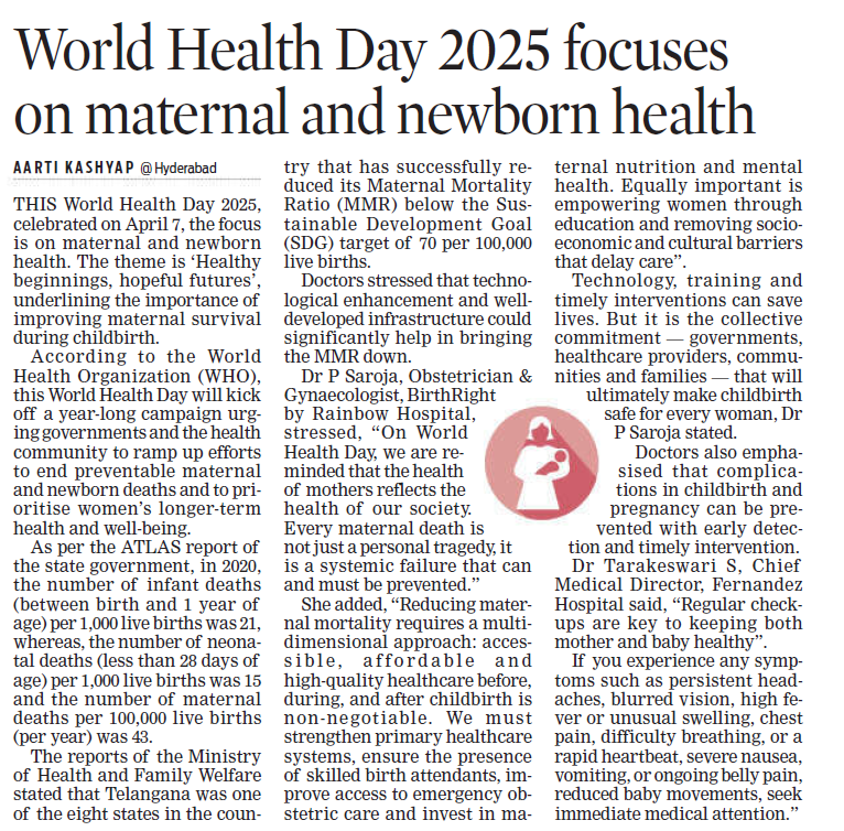 World Health Day 2025- Dr.Saroja