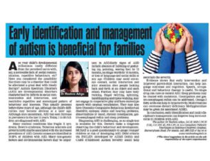 Early identification and management of autism is beneficial for families