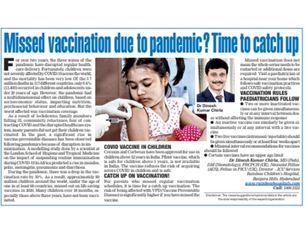 Missed Vaccination Due to Pandemic? Time to Catch Up