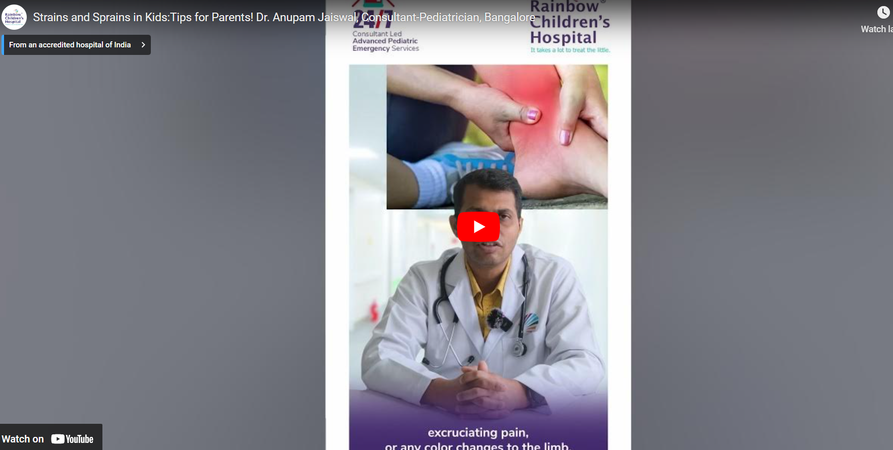 Strains and Sprains in Kids:Tips for Parents
