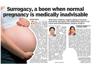 Surrogacy, a Boon when Normal Pregnancy is Medically Inadvisable