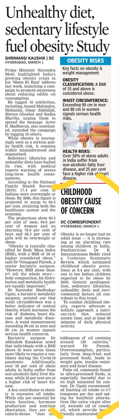 Unhealthy diet, sedentary lifestyle fuel obesity