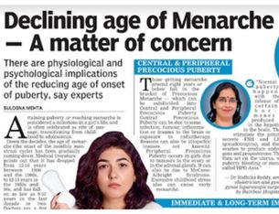 Declining Age of Menarche - A Matter of Concern