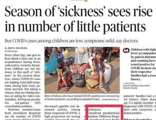 Season of "Sickness" Sees Rise in Number of Little Patients